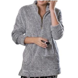 Soft Surroundings Plush Fleece quarter Zip Pullover soft comfort core Loungewear